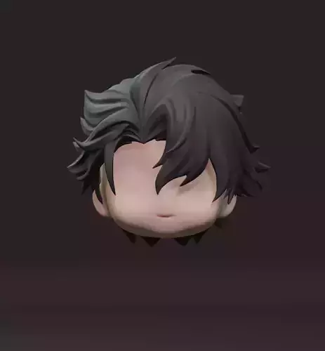 Wriothesley CUSTOM HAIR NENDOROID 3D print model