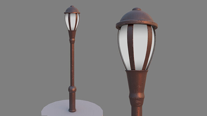 Cartoon Street Light 3D model