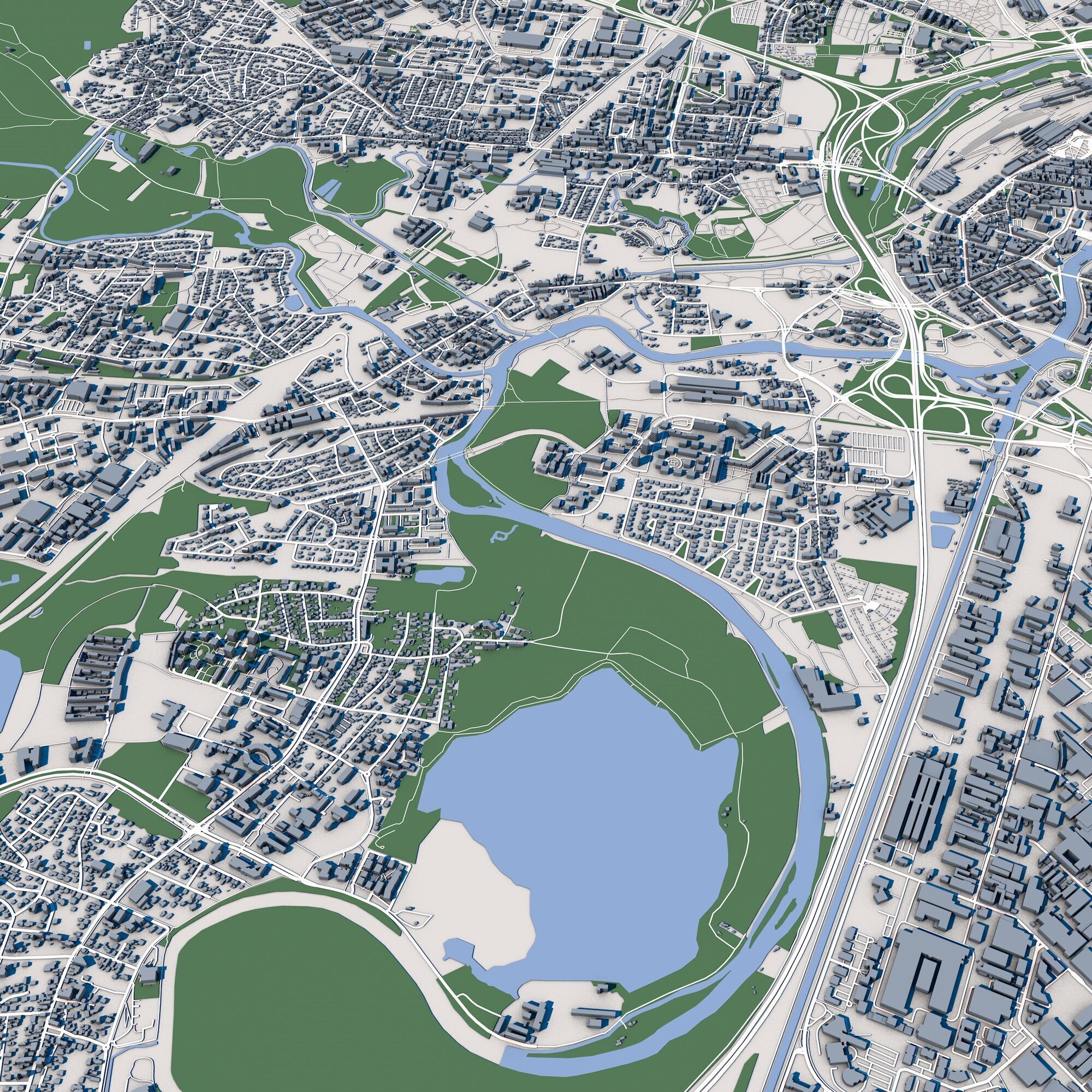 Strasbourg City France 3D model_5