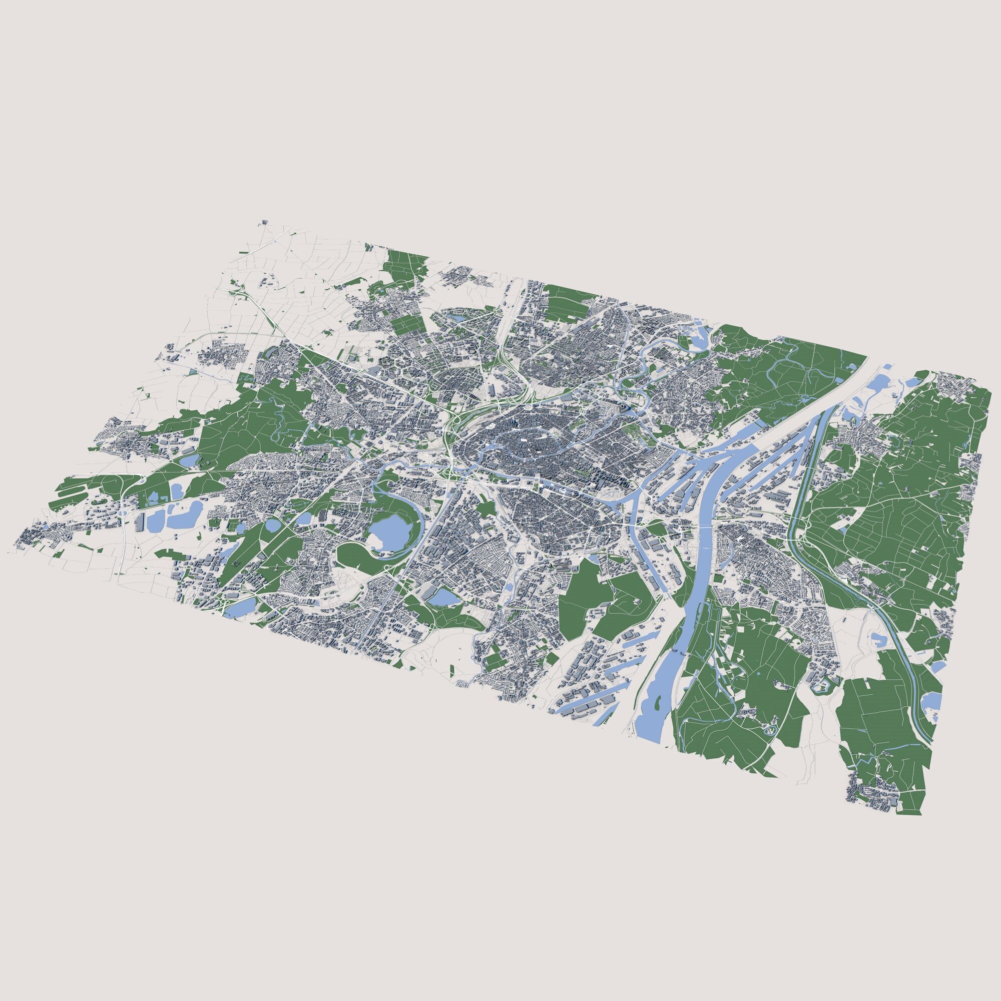 Strasbourg City France 3D model_1