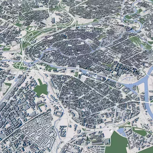 Strasbourg City France 3D model