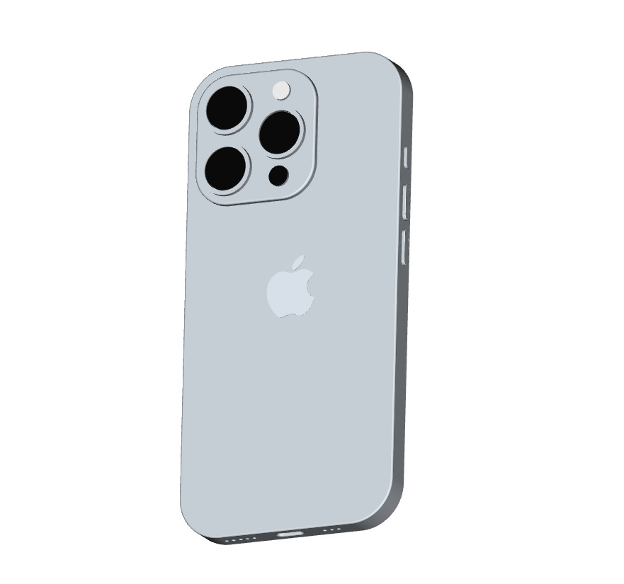 Apple iPhone 16 Pro CAD Model 3D print model_3
