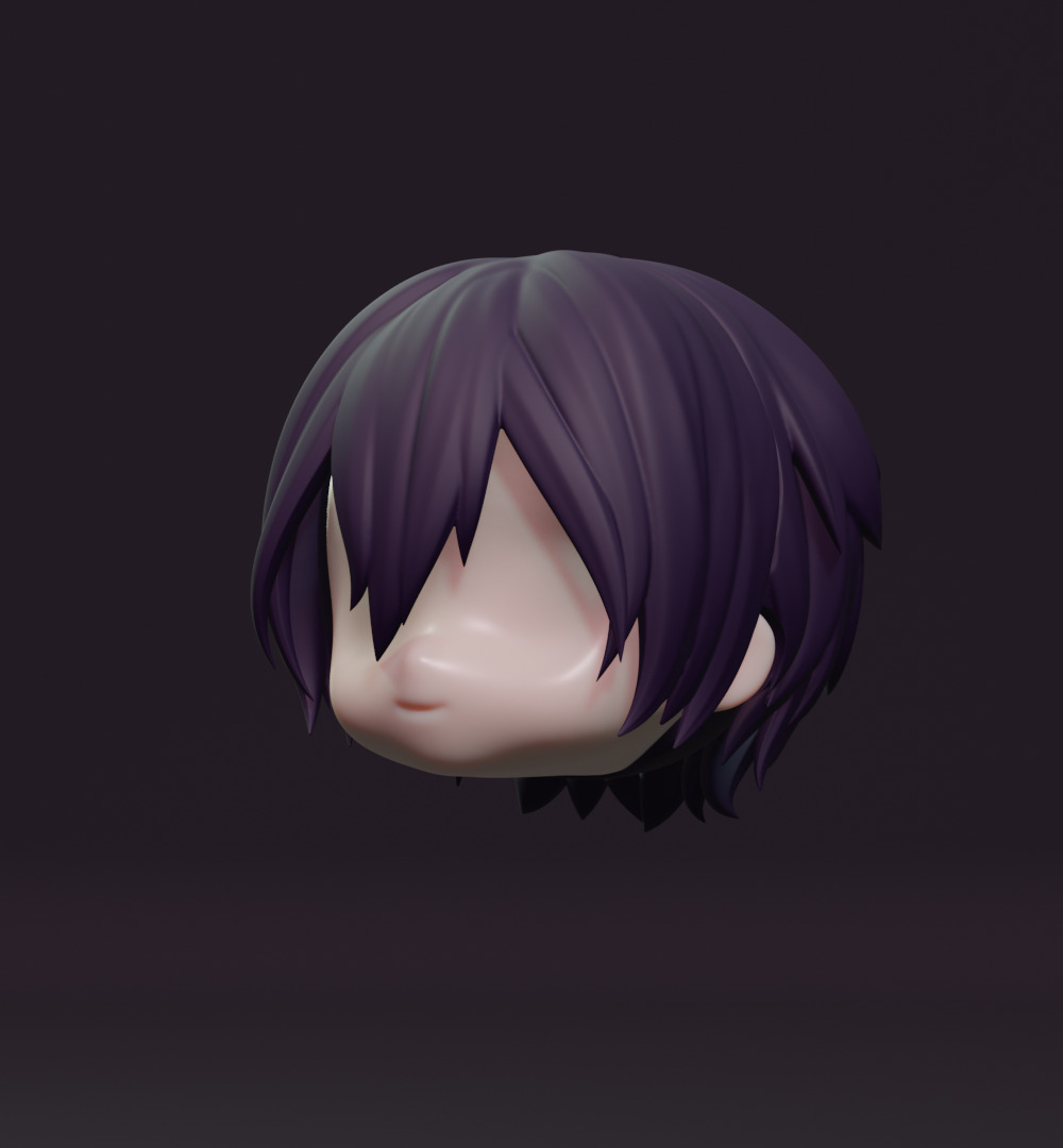 Yato Noragami custom hair nendoroid 3D print model_6
