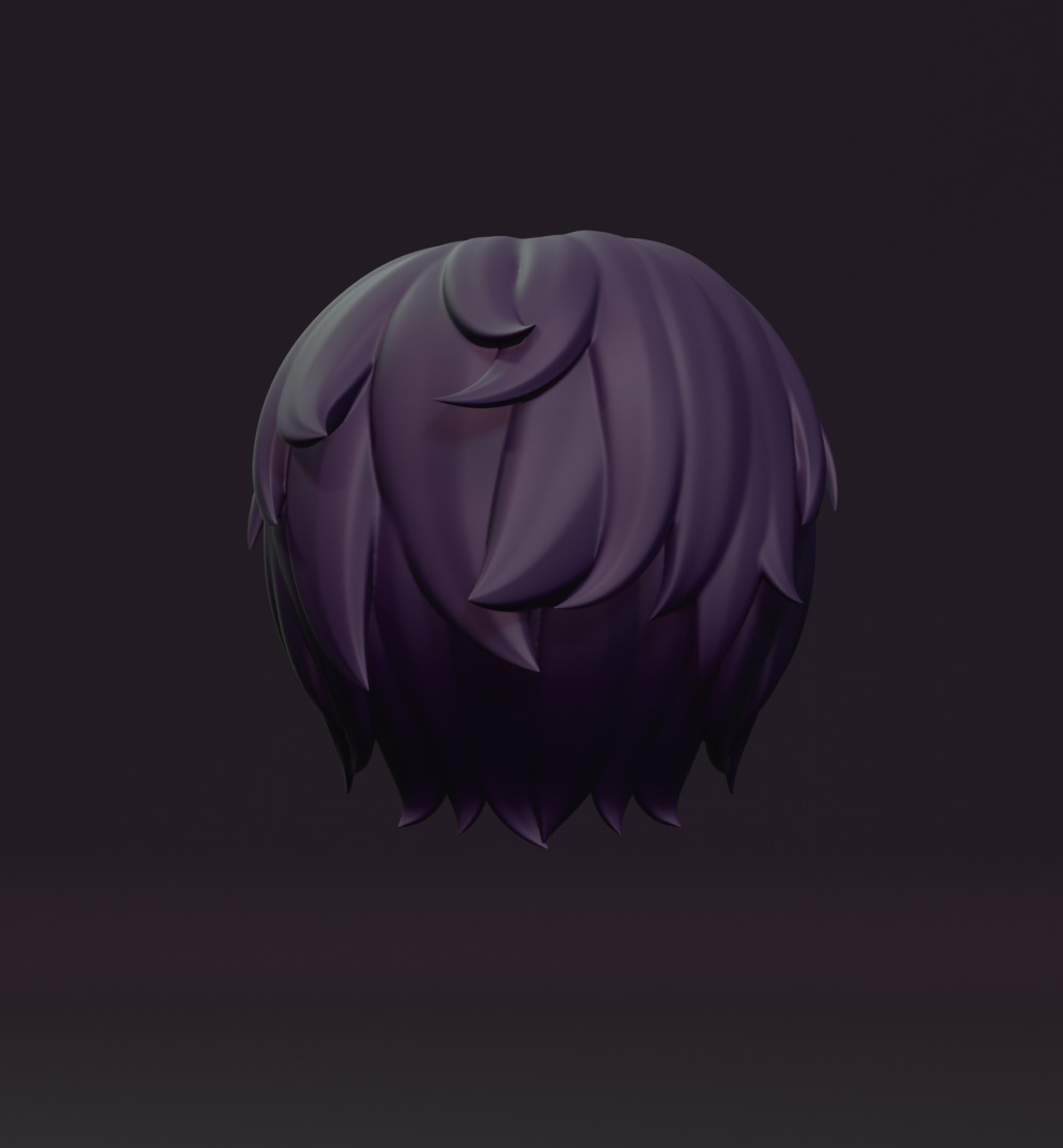 Yato Noragami custom hair nendoroid 3D print model_4