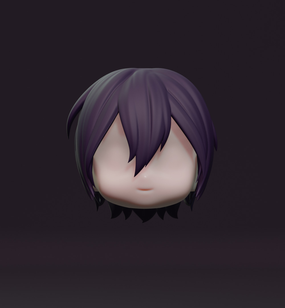 Yato Noragami custom hair nendoroid 3D print model_1