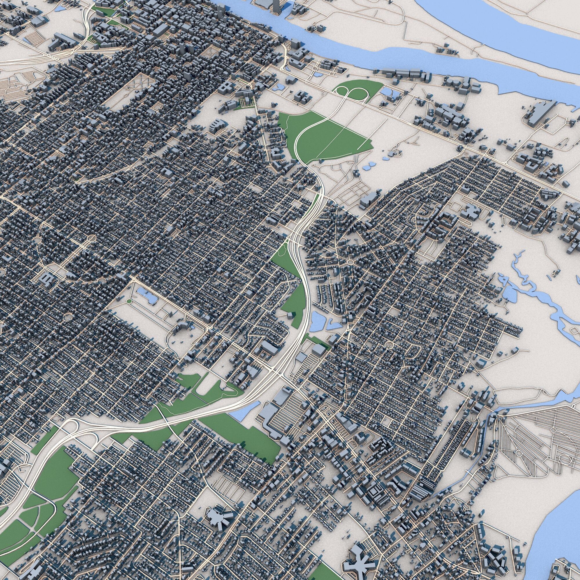 Savannah City Georgia 3D model_5