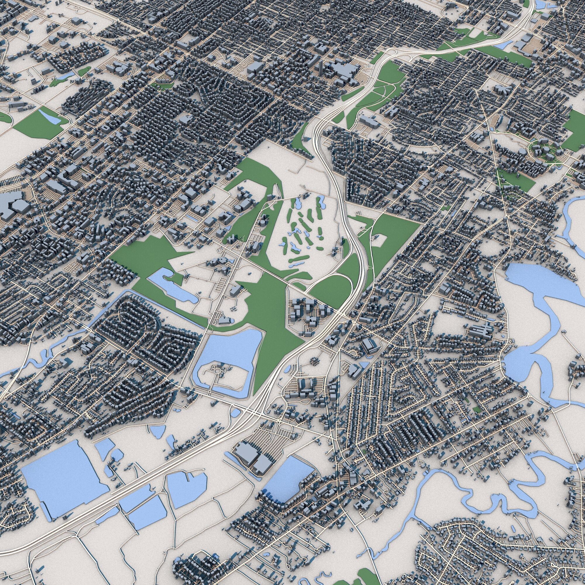 Savannah City Georgia 3D model_4