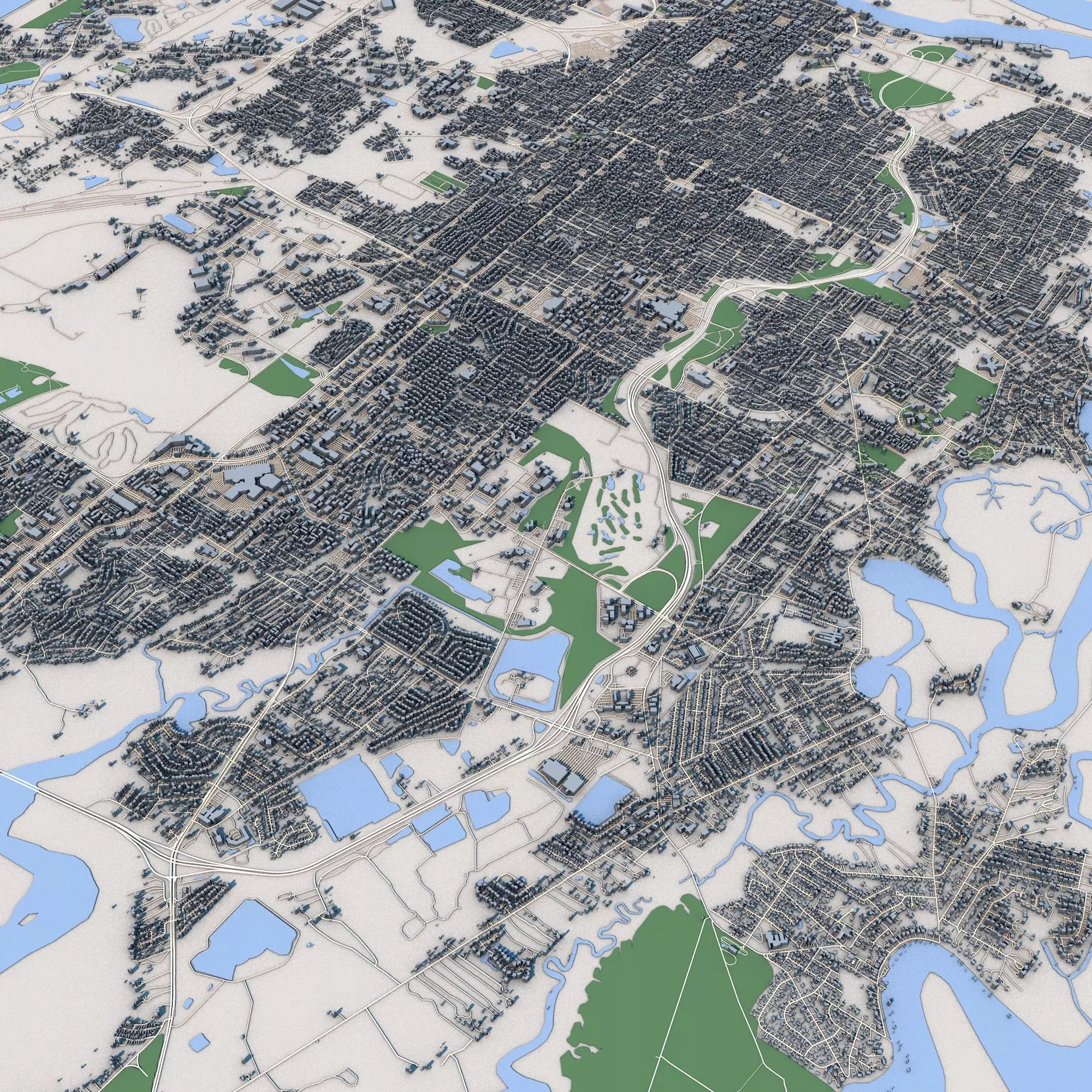 Savannah City Georgia 3D model_0