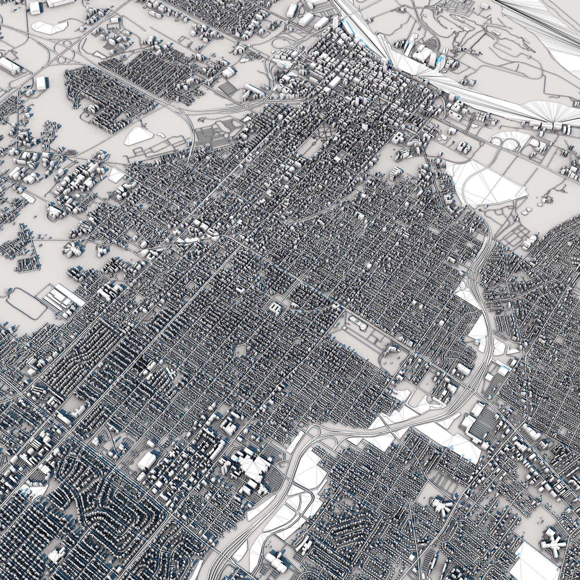 Savannah City Georgia 3D model_8