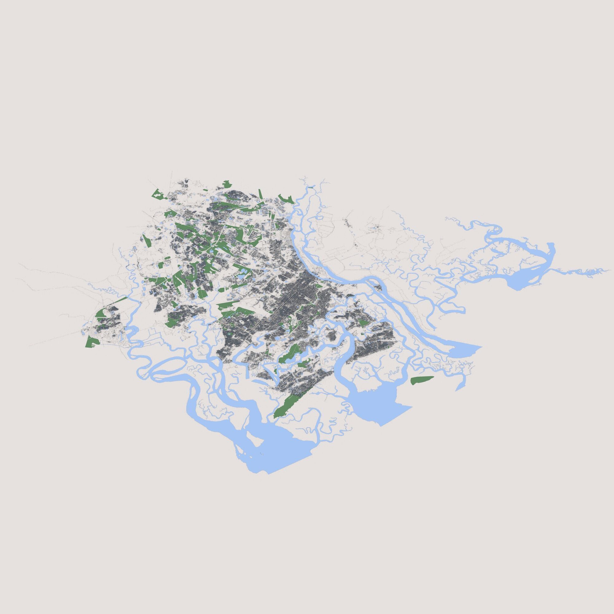 Savannah City Georgia 3D model_1