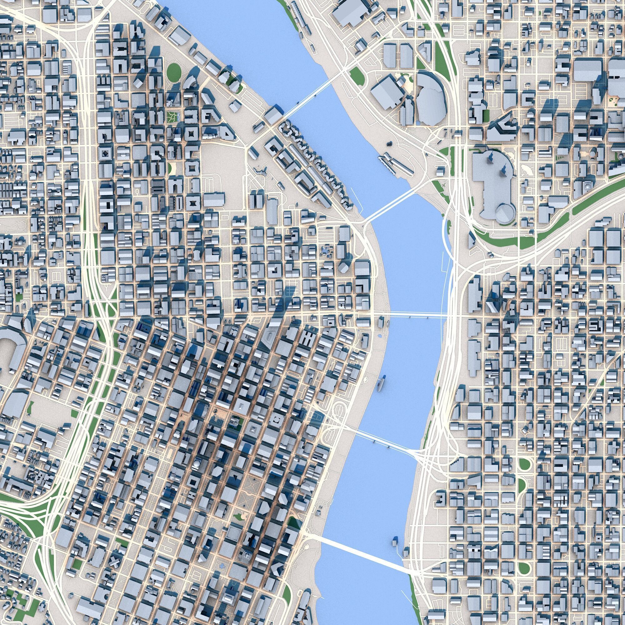 Portland City Oregon USA 3D model_3