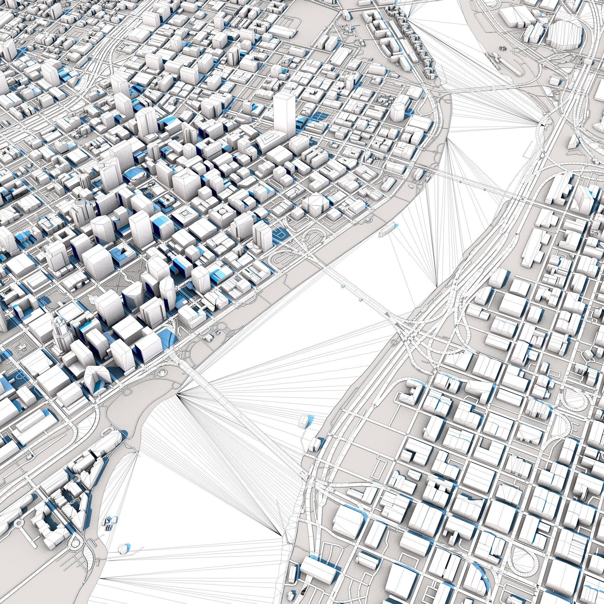 Portland City Oregon USA 3D model_8