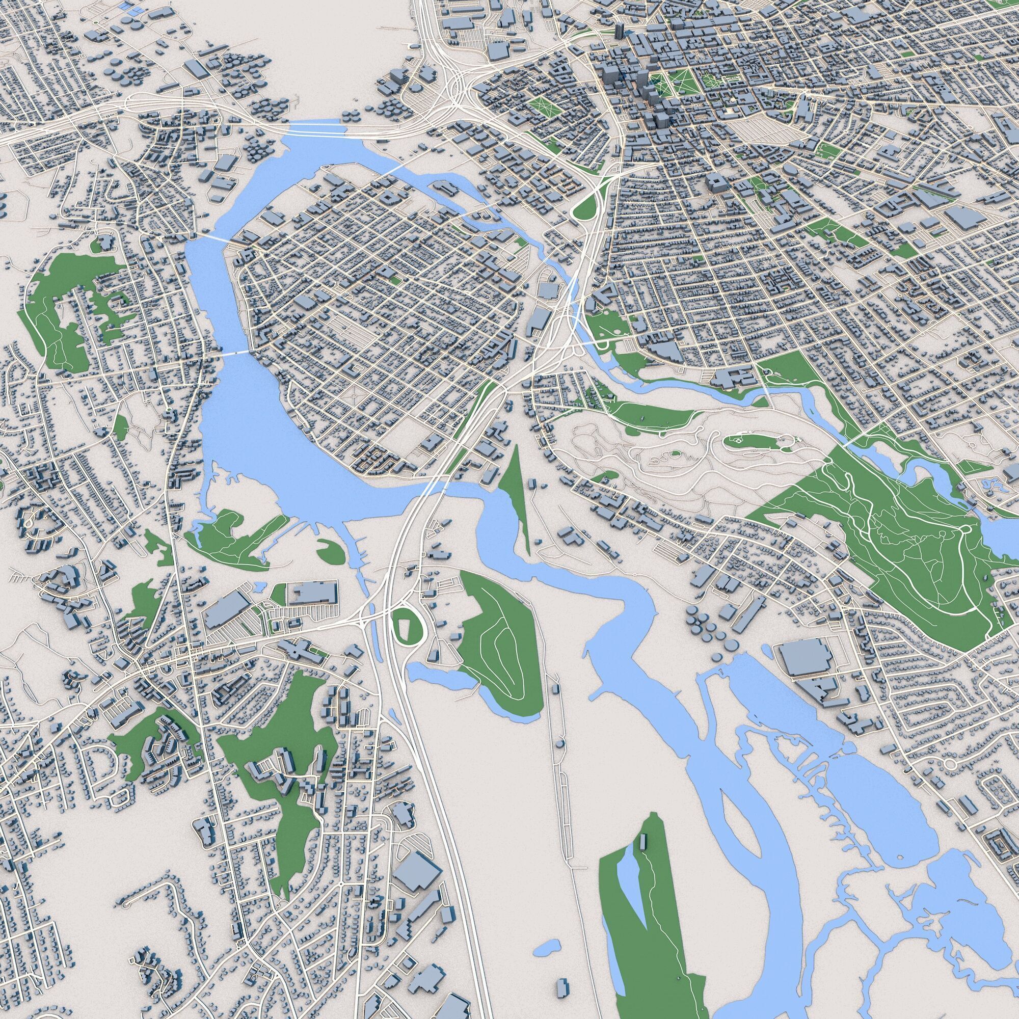 New Haven City Connecticut 3D model_6