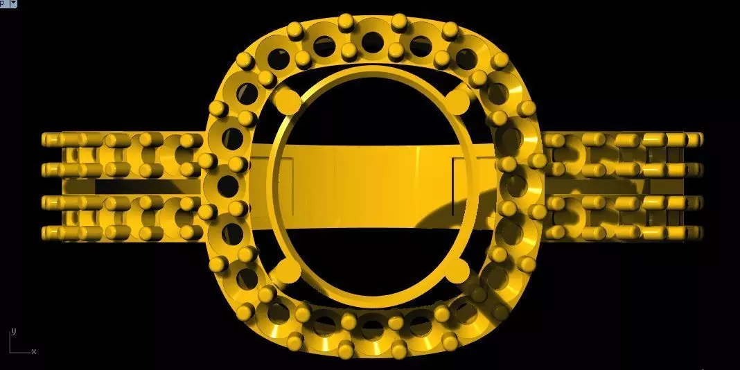 cluster ring 3dm file 3D print model_0