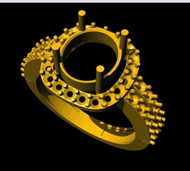 cluster ring 3dm file 3D print model_1