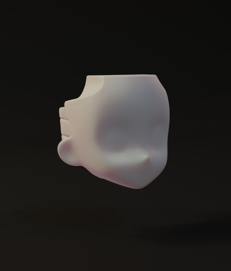 Nendoroid Custom faceplate for OB22 3D print model_4