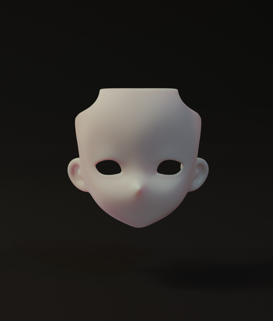 Nendoroid Custom faceplate for OB22 3D print model_3