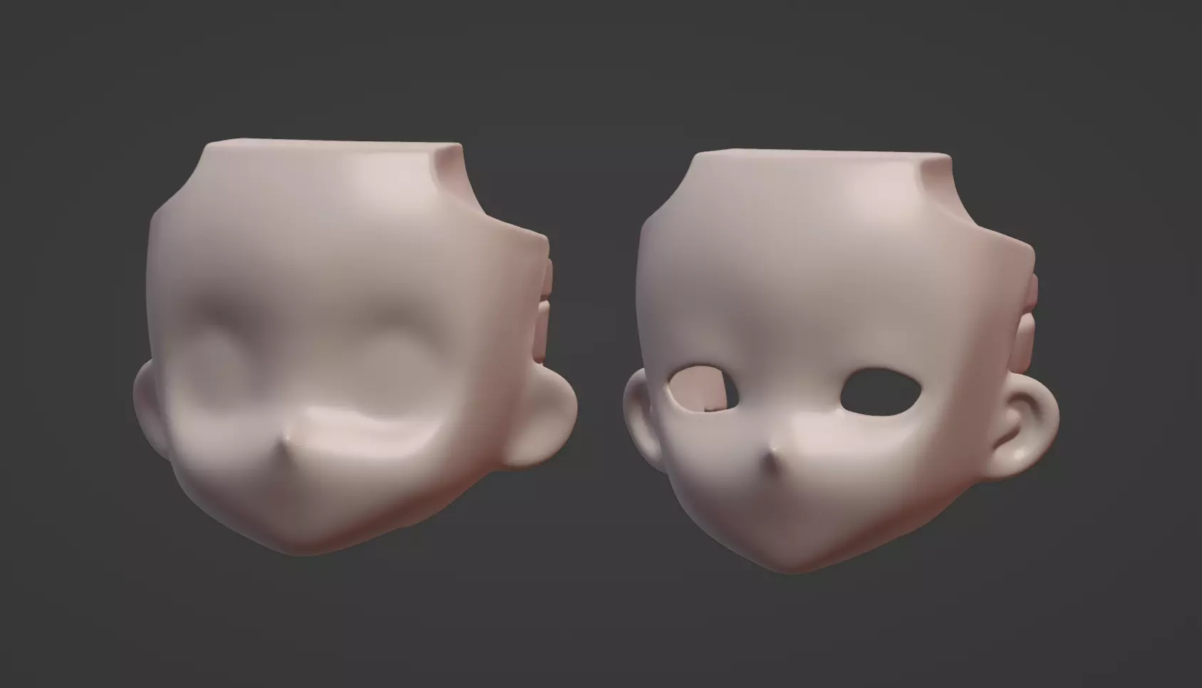 Nendoroid Custom faceplate for OB22 3D print model_0