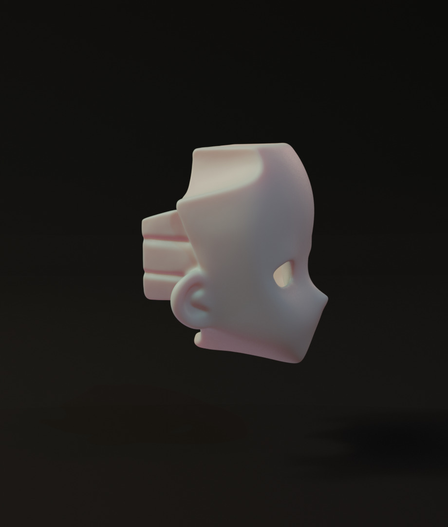 Nendoroid Custom faceplate for OB22 3D print model_7