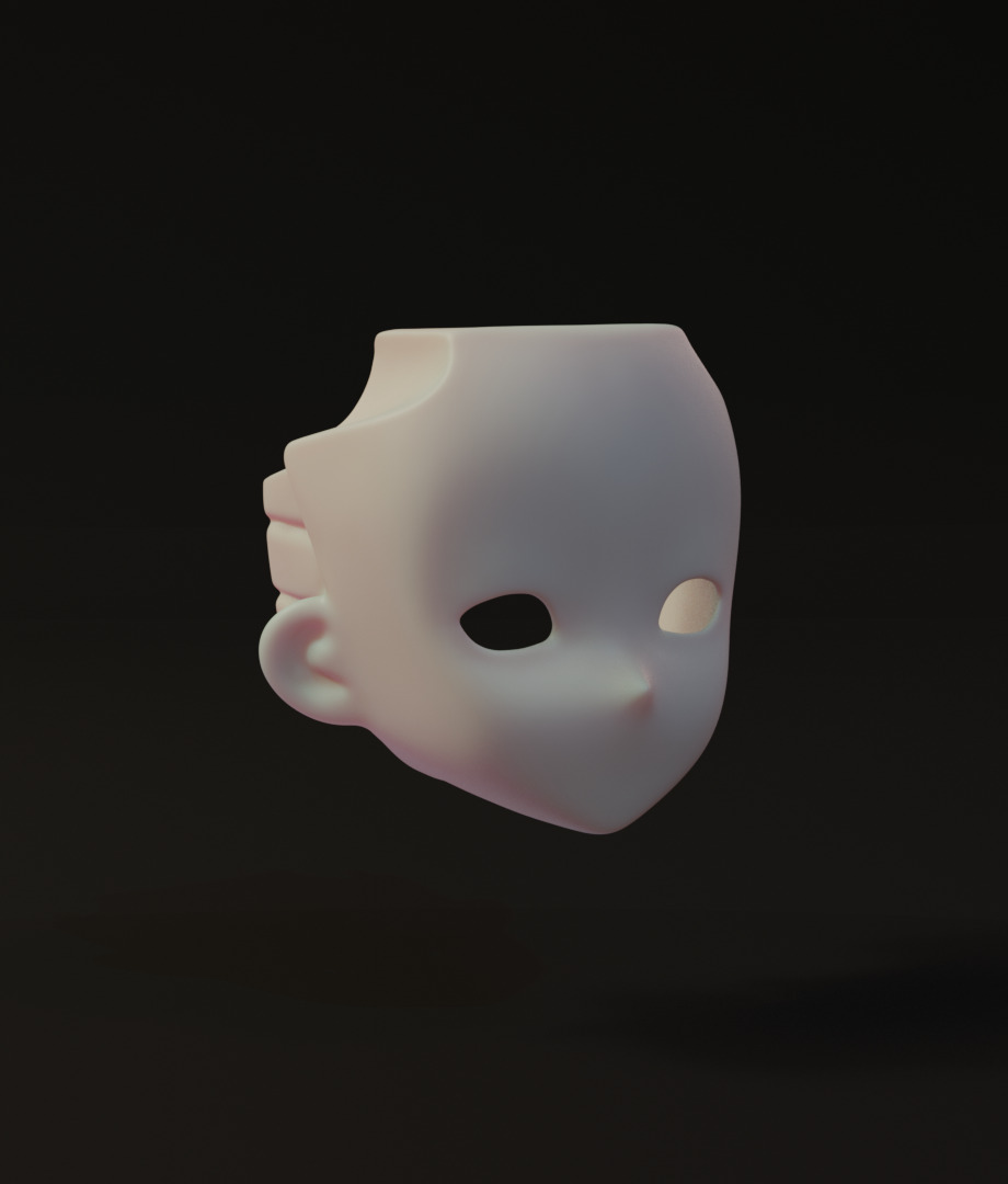 Nendoroid Custom faceplate for OB22 3D print model_5