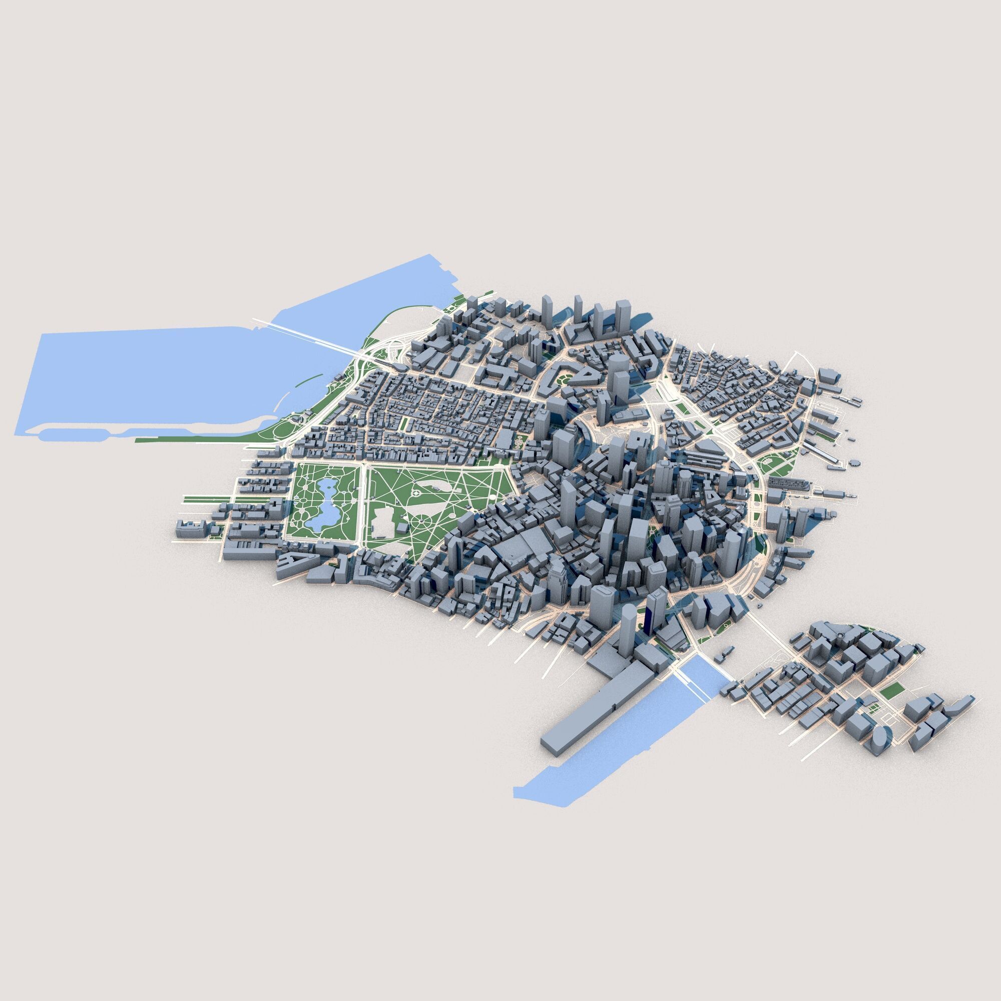 Boston City 3D model_1