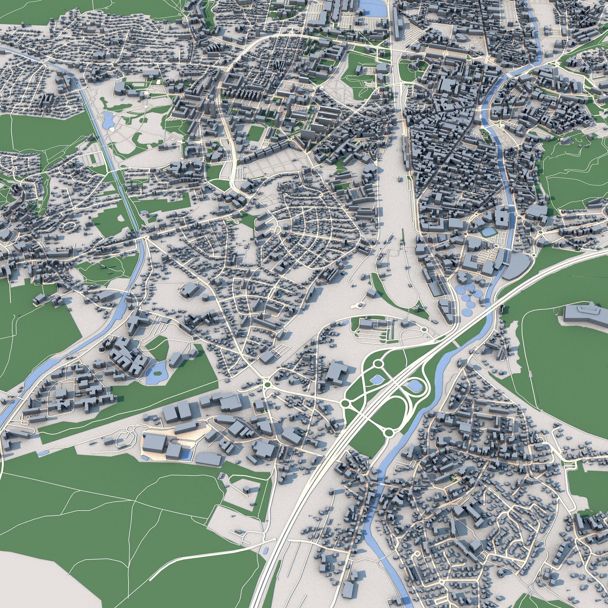 Belfort City France 3D model_4