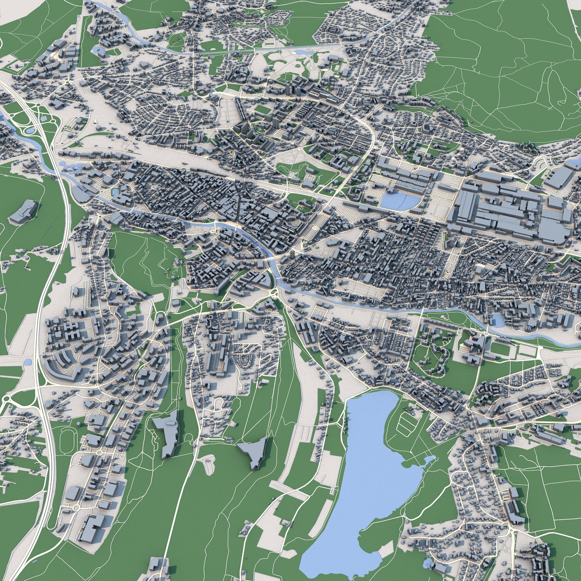 Belfort City France 3D model_9