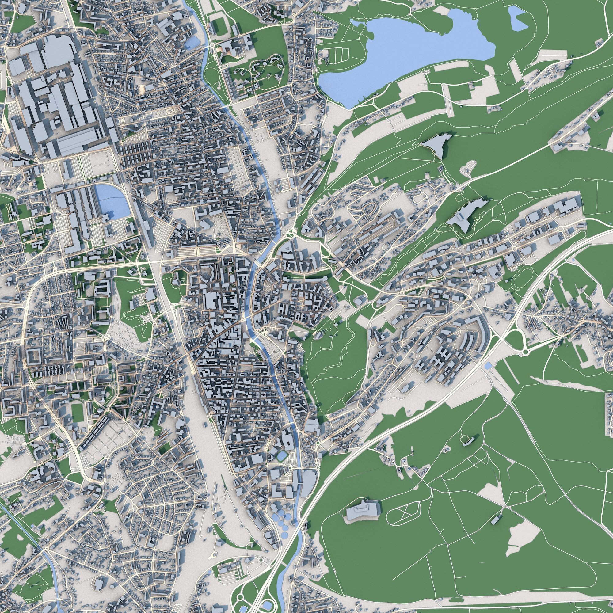 Belfort City France 3D model_3