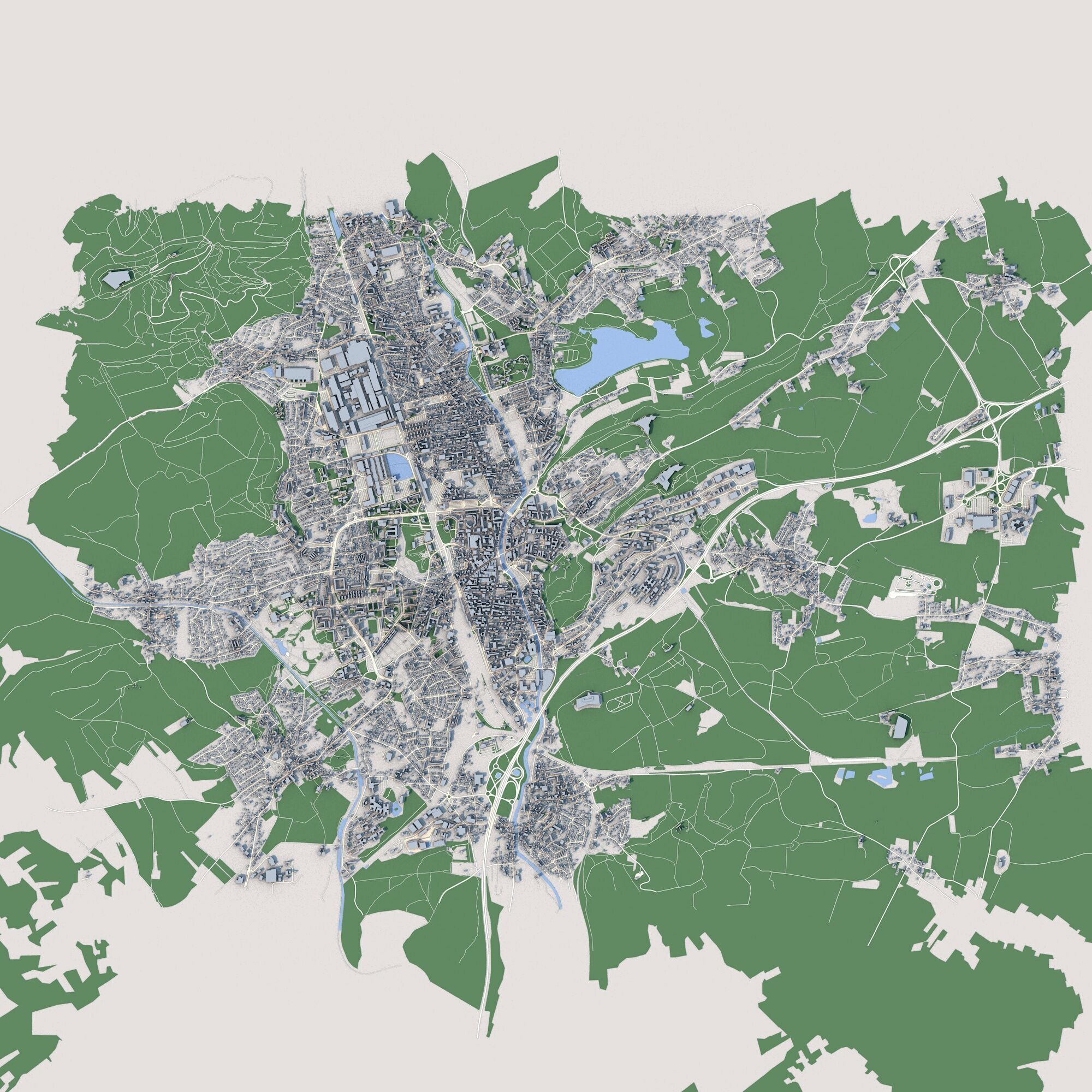 Belfort City France 3D model_2