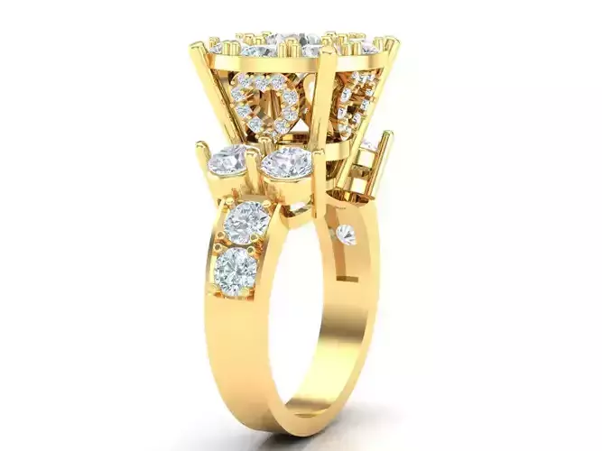 Top Women Ring 3DM STL Jewelry 1WR233