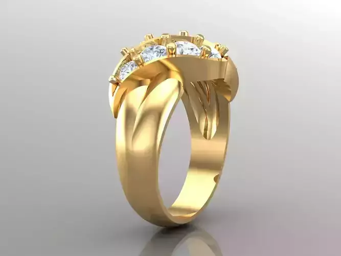 Top Women Ring 3DM STL Jewelry 1WR229