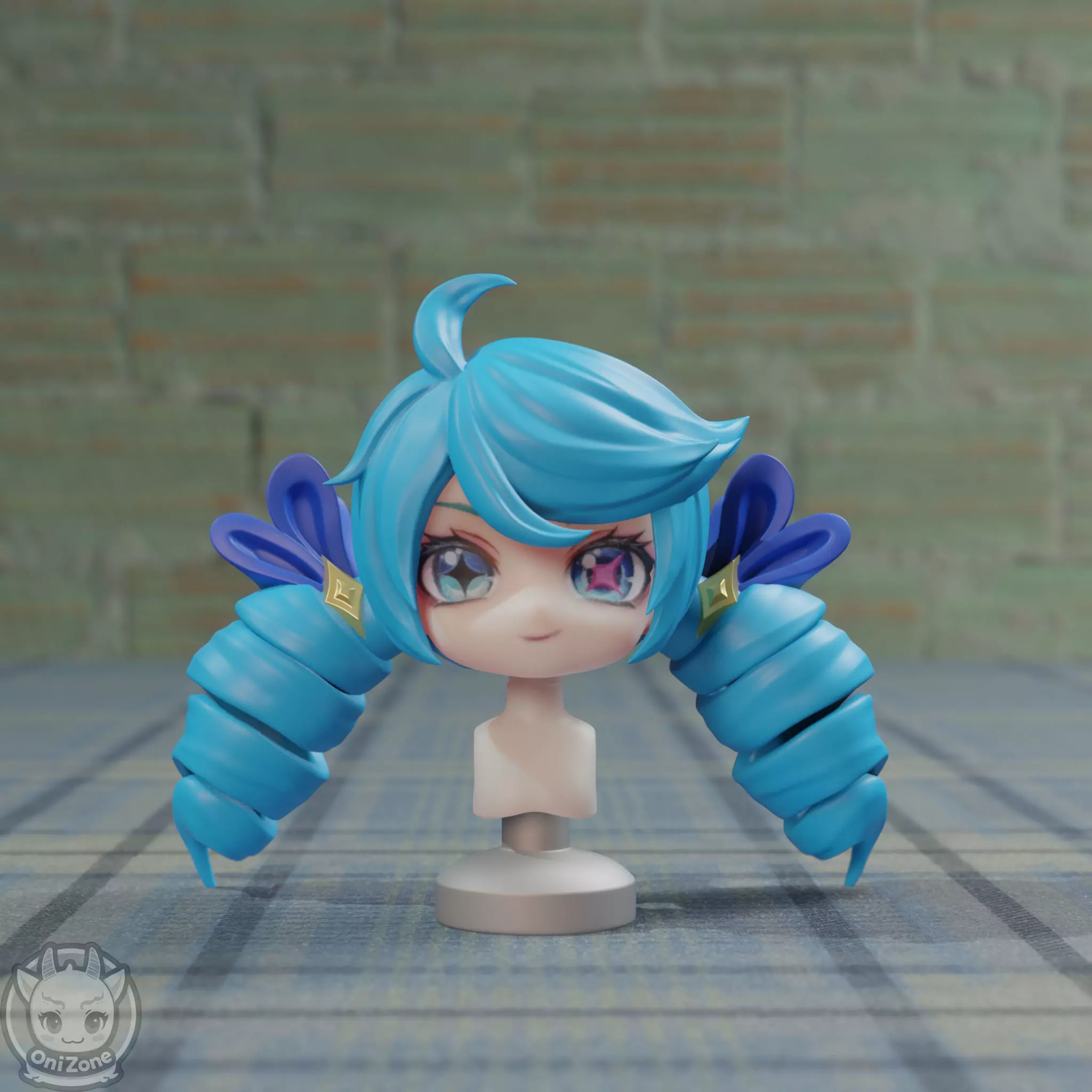 Gwen tft custom nendoroid hair 3D print model_0