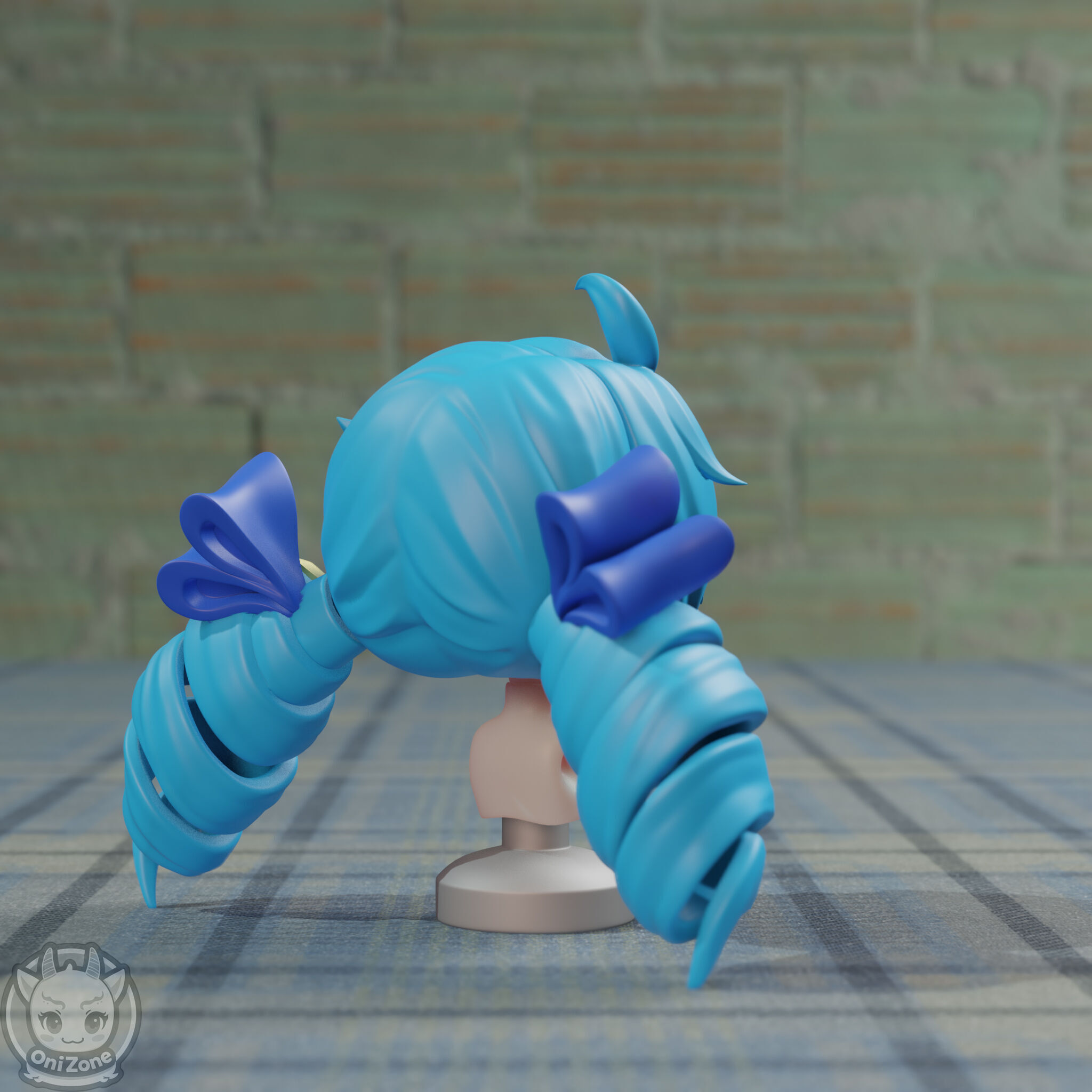 Gwen tft custom nendoroid hair 3D print model_2