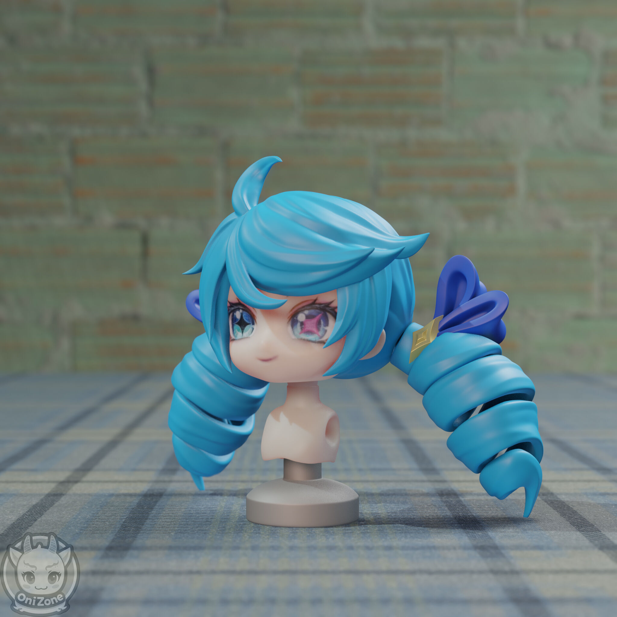 Gwen tft custom nendoroid hair 3D print model_1