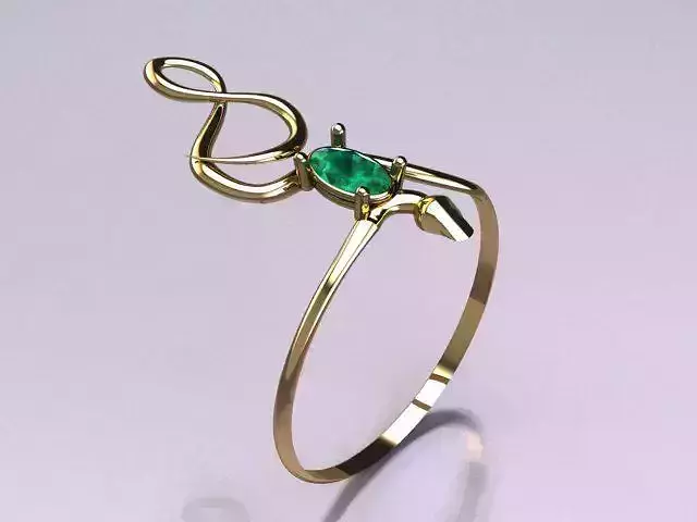 Emerald Serpent Ring