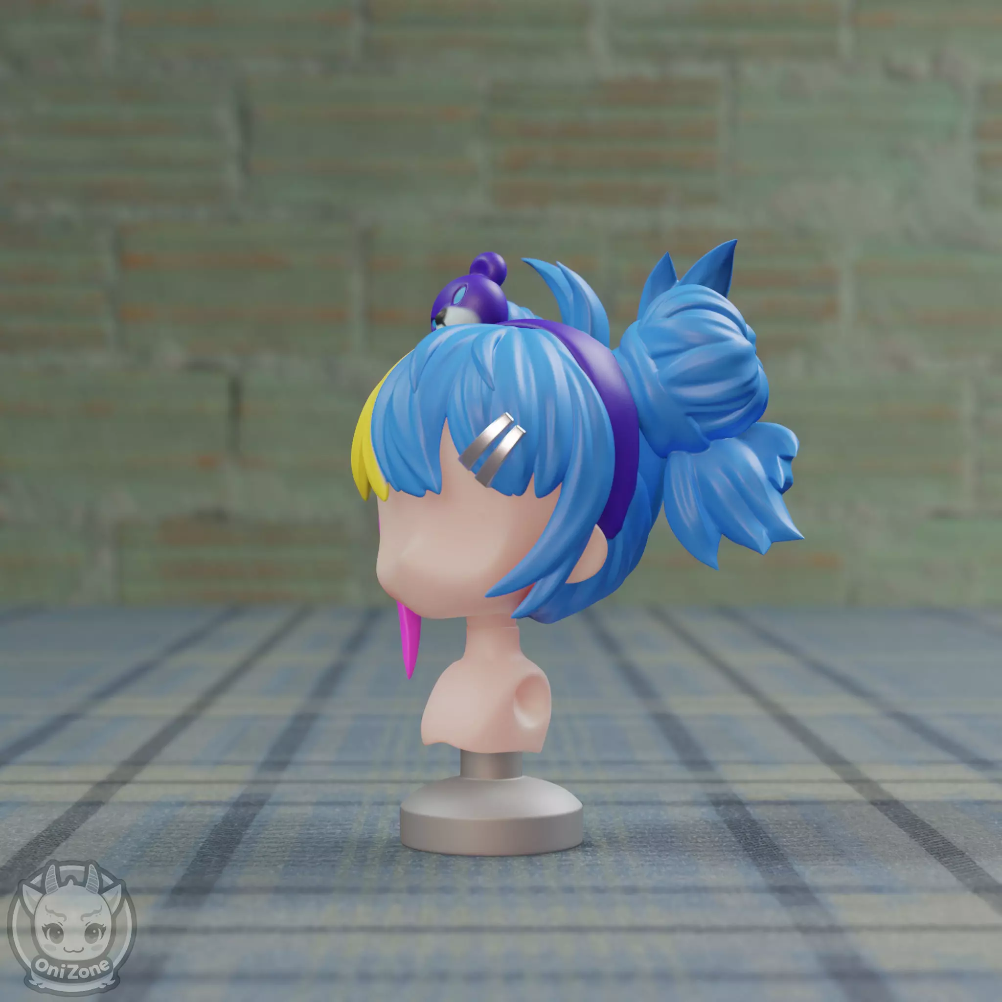 Prestige Arcane Superfan Annie custom nendoroid hair 3D print model_0