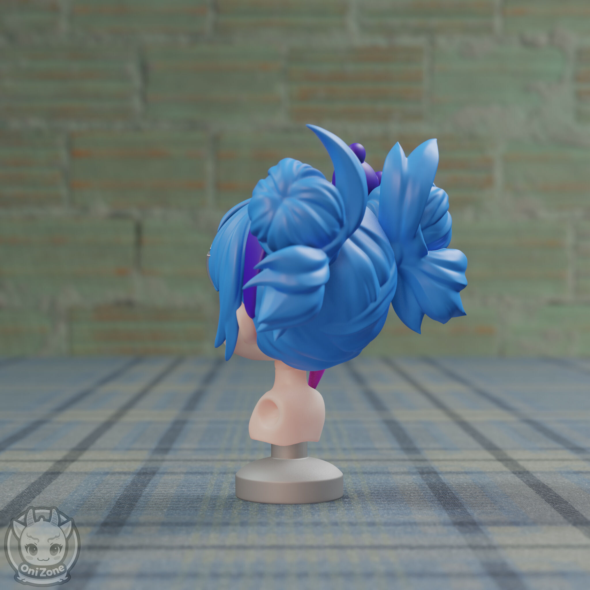 Prestige Arcane Superfan Annie custom nendoroid hair 3D print model_3