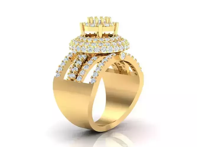 Top Women Ring 3DM STL Jewelry 1WR219