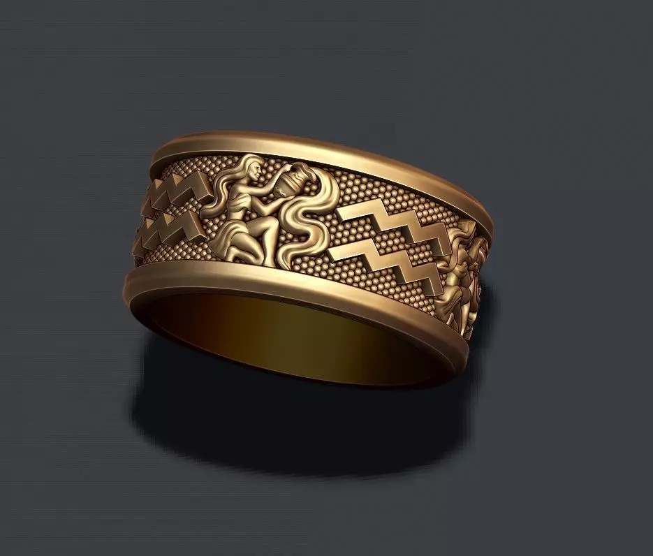 zodiac acuario lite ring 3D print model_0