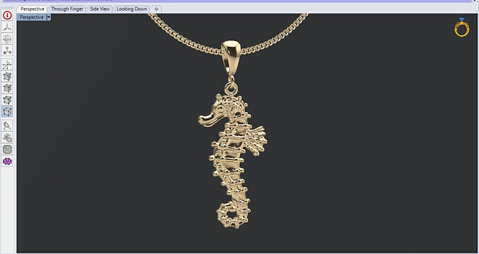 sea horse charm Free 3D print model