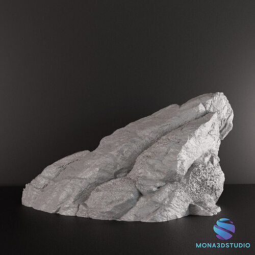 Rock print 3d model print rock for miniatures Pre-Supported STL Free 3D print model