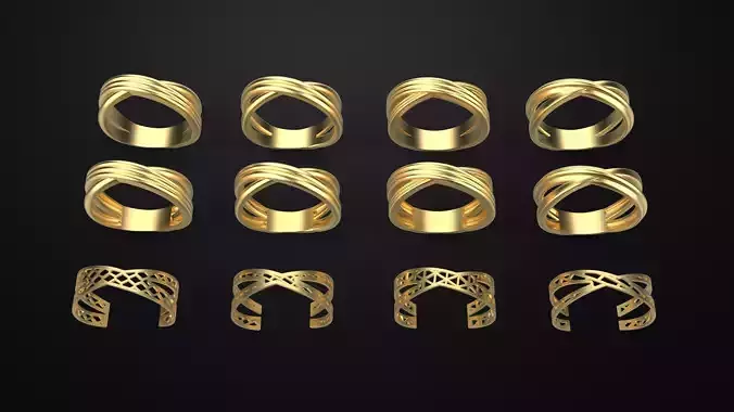 a100-123-crossover rings 3D print model