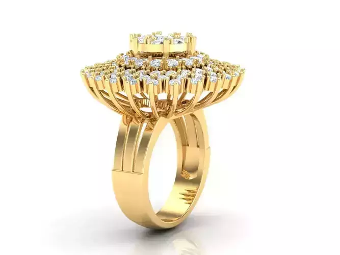 Top Women Ring 3DM STL Jewelry 1WR218