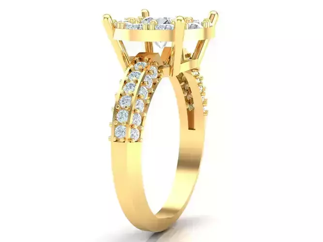 Top Women Ring 3DM STL Jewelry 1WR216