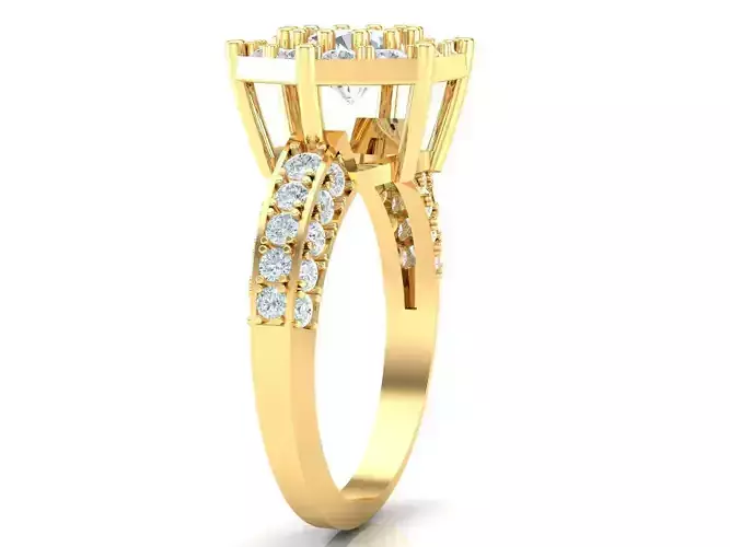 Top Women Ring 3DM STL Jewelry 1WR215