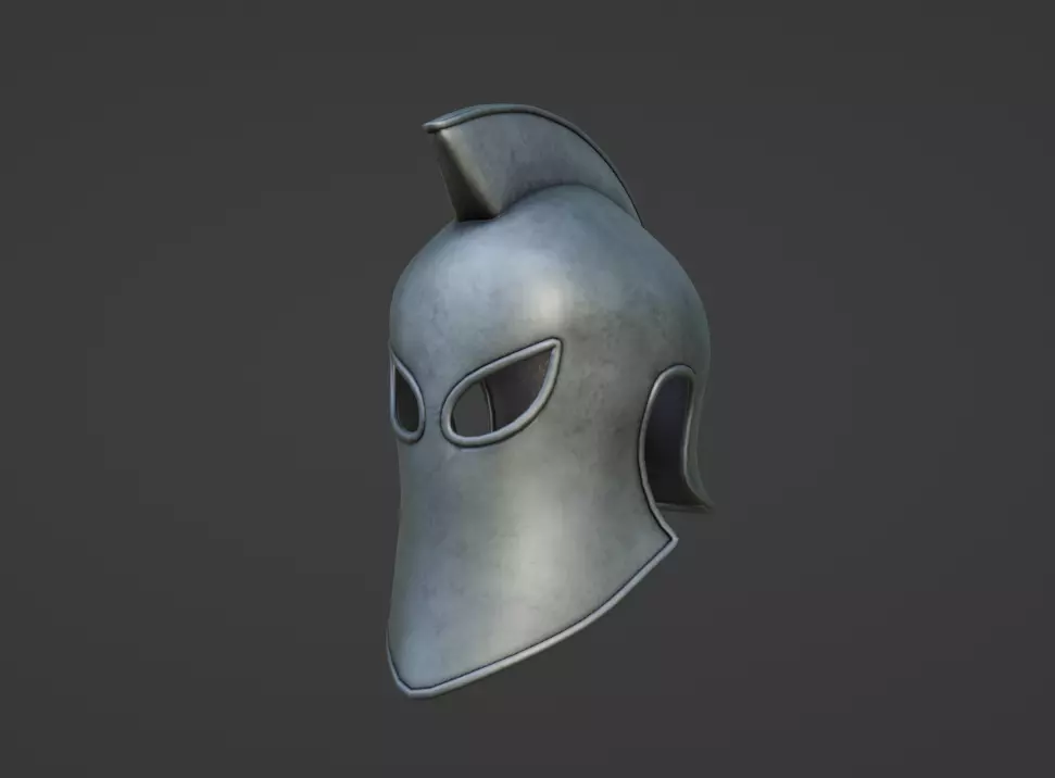 Roman Helmet Low-poly 3D model_0