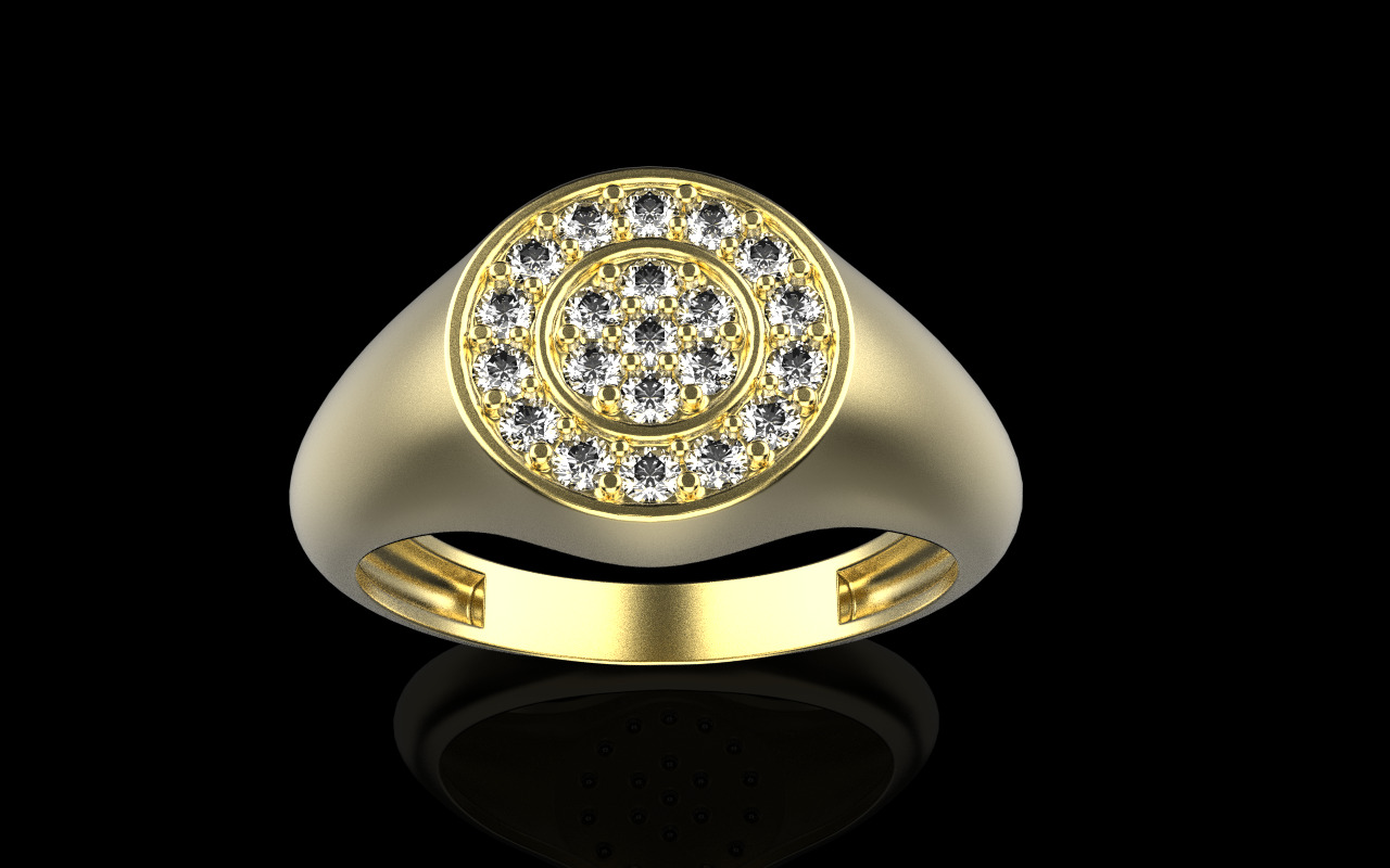 Signet ring model 1038 3D print model_12