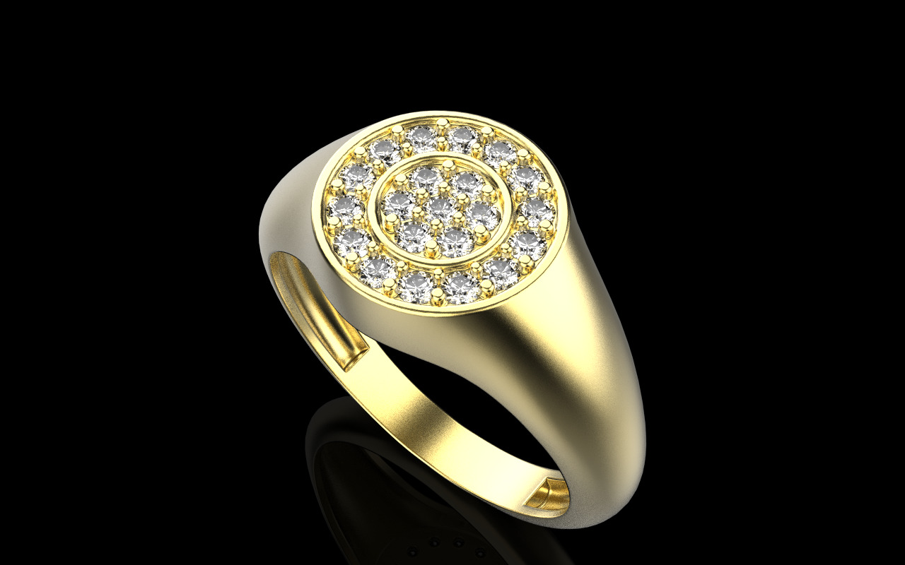 Signet ring model 1038 3D print model_21
