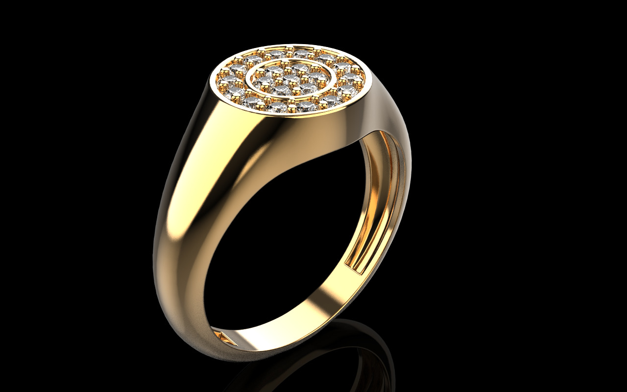 Signet ring model 1038 3D print model_16