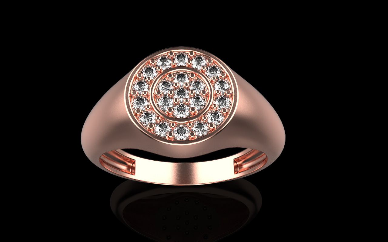 Signet ring model 1038 3D print model_14